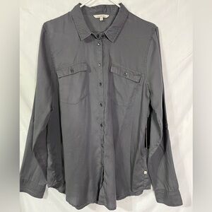 Calvin Klein  Men’s Charcoal Button Front Shirt. Quality Great condition. L